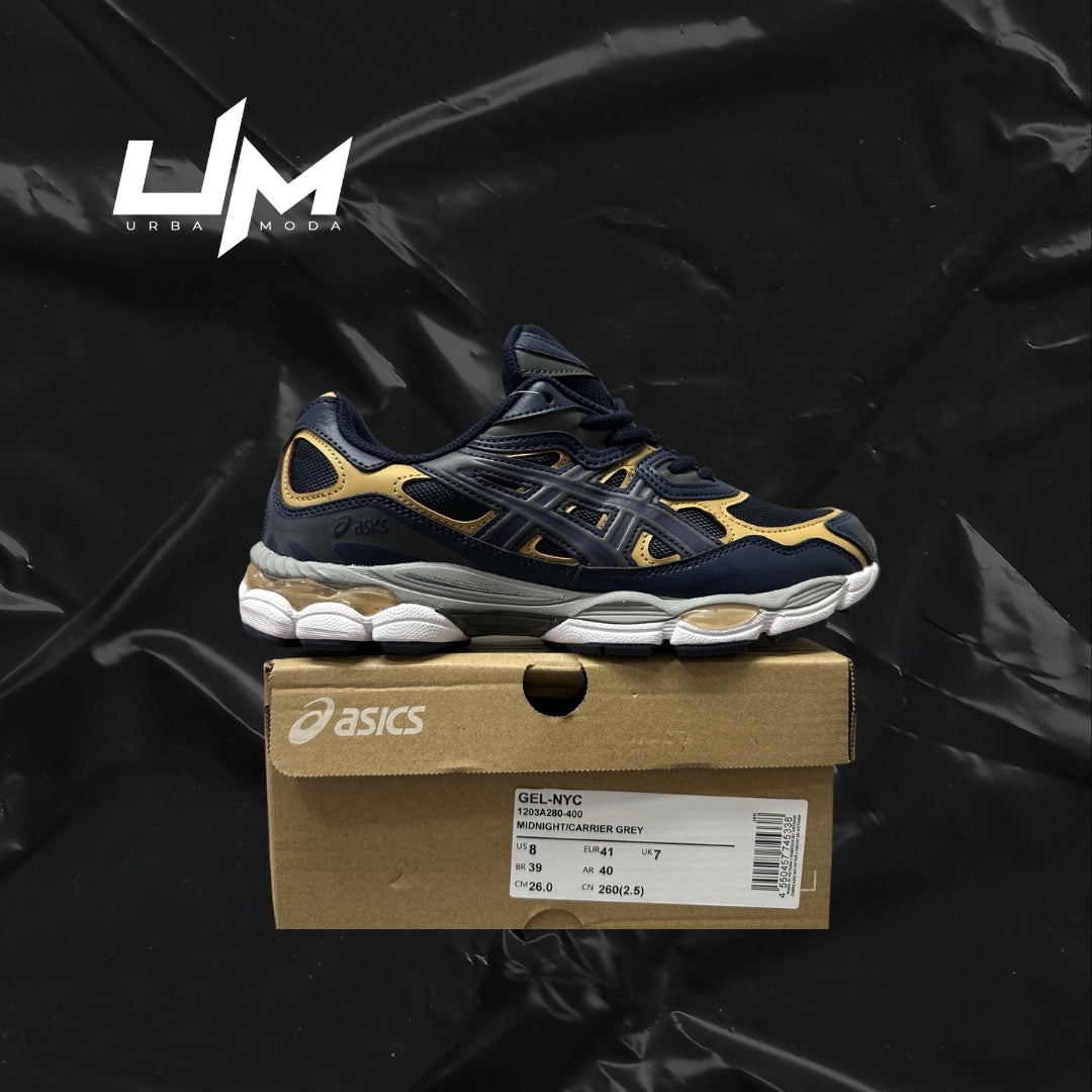 Asics NYC Navy Gold Black