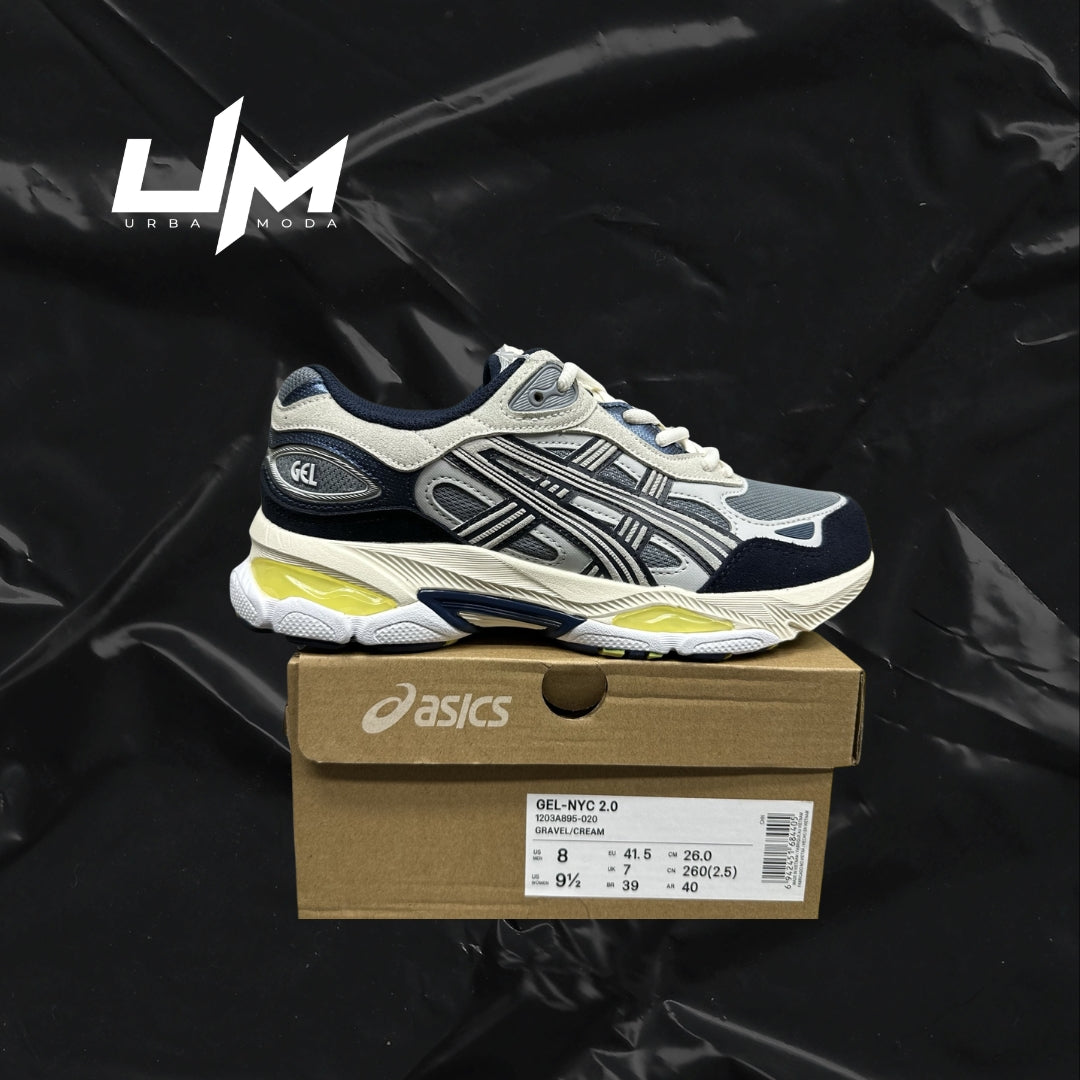 Asics NYC Cream Navy Yellow
