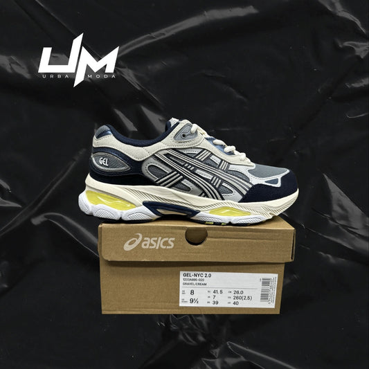 Asics NYC Cream Navy Yellow
