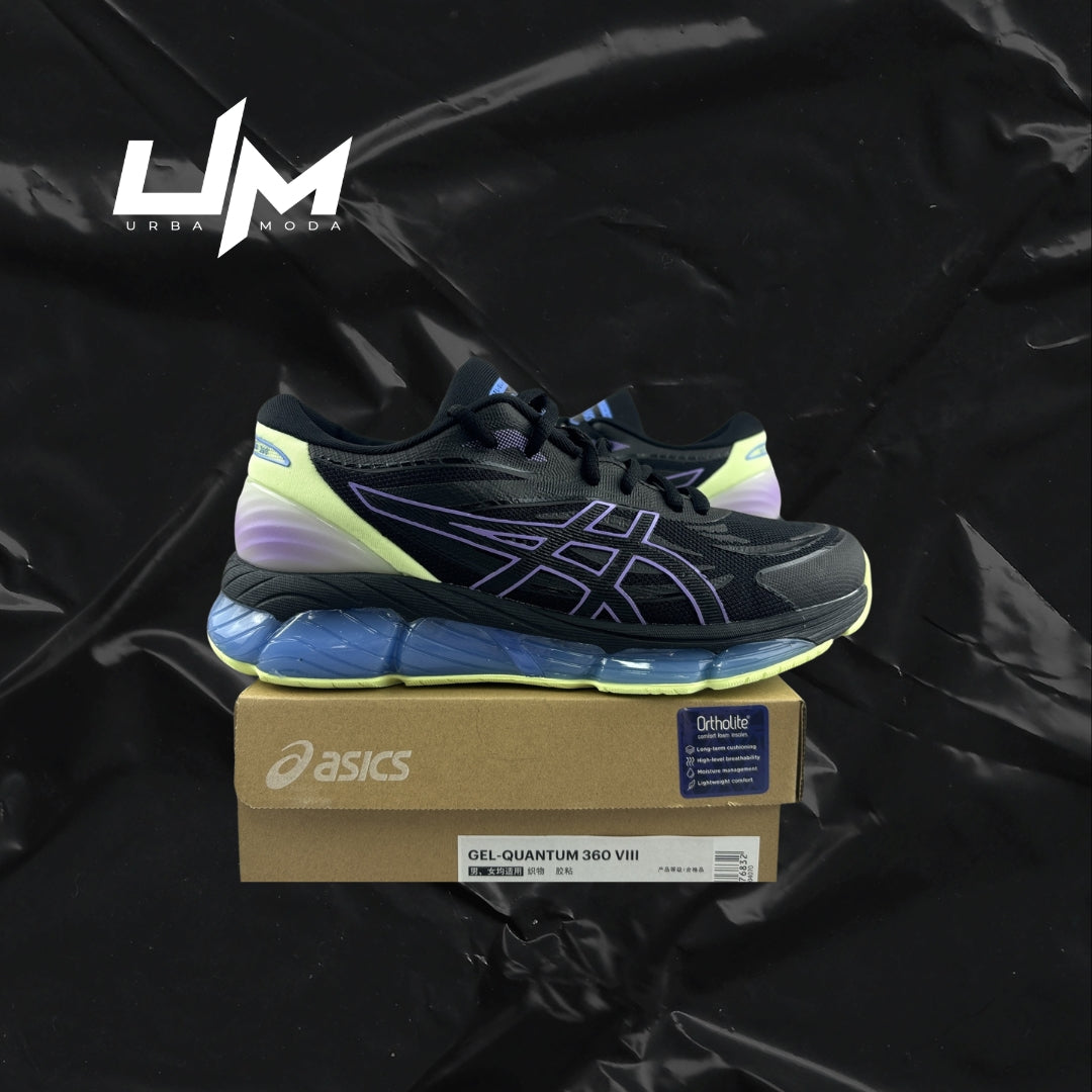 Asics Quantum Black Purple Lime