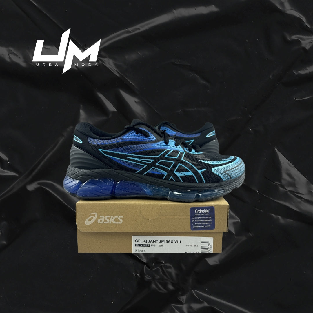 Asics Quantum Black Blue Cyan