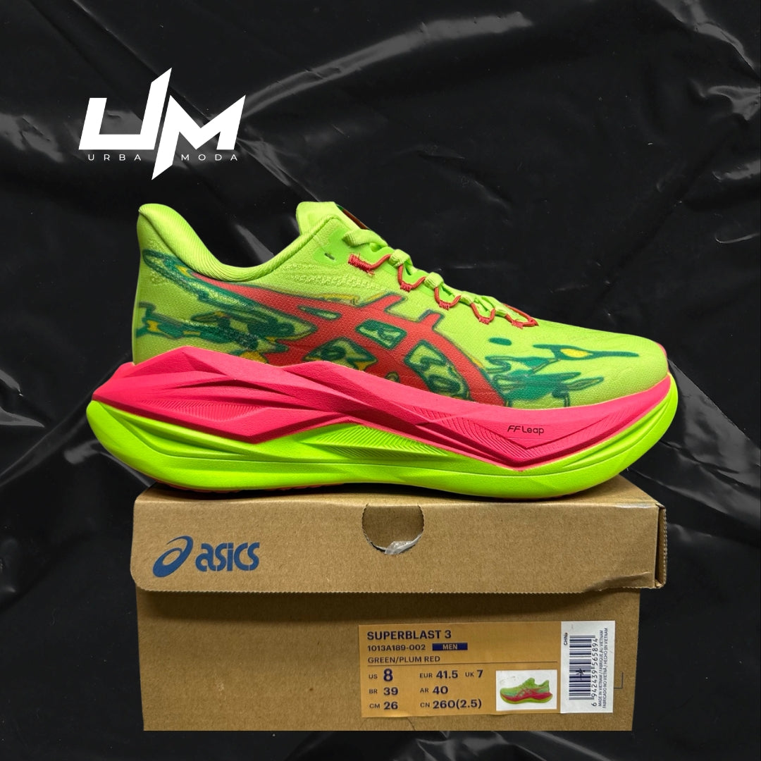 Asics Superblast 3 Green Plum Red