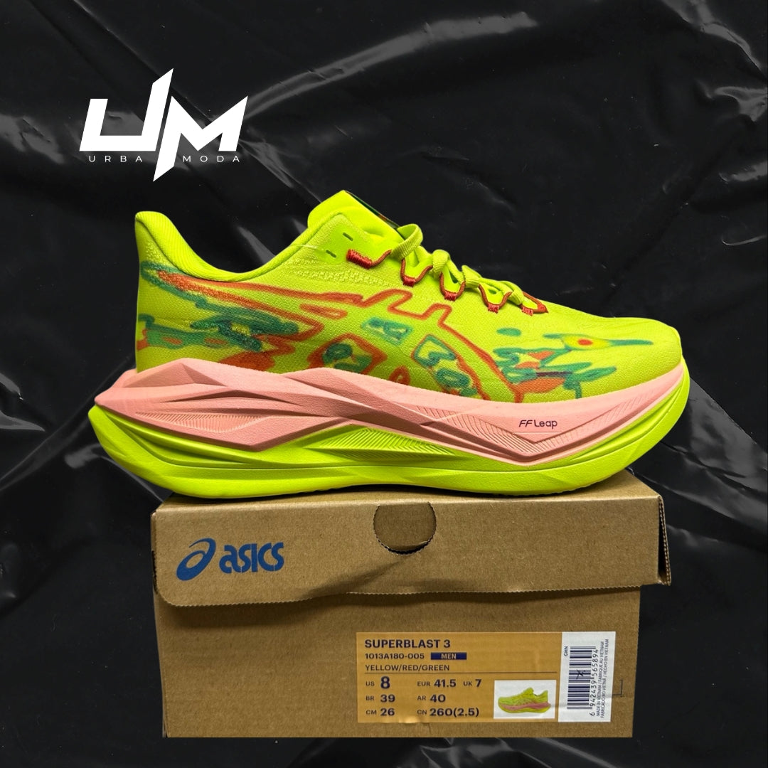Asics Superblast 3 Yellow Red Green