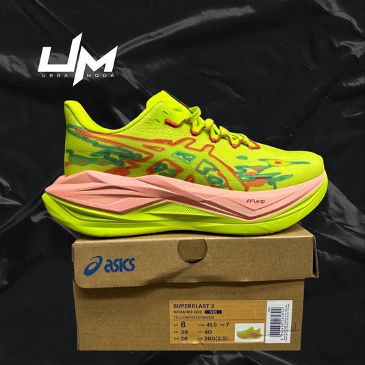 Asics Superblast 3 Yellow Red Green