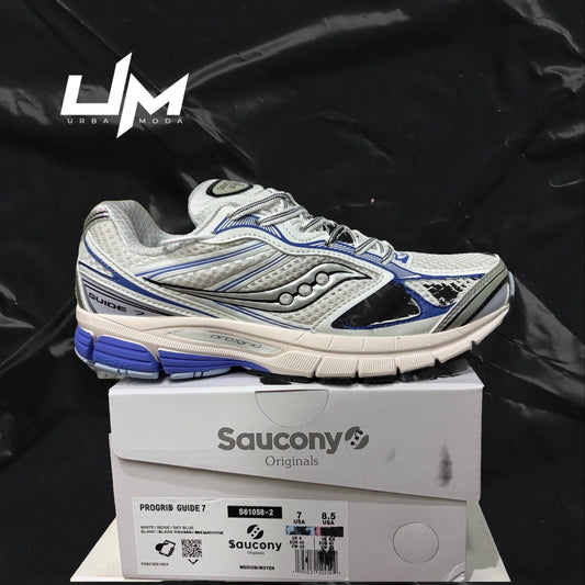 Saucony ProGrid Guide 7 White Beige Sky Blue