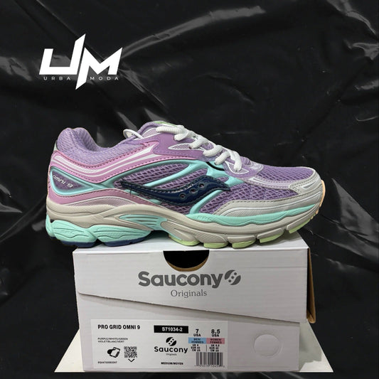 Saucony ProGrid Omni 9 White Violet Green