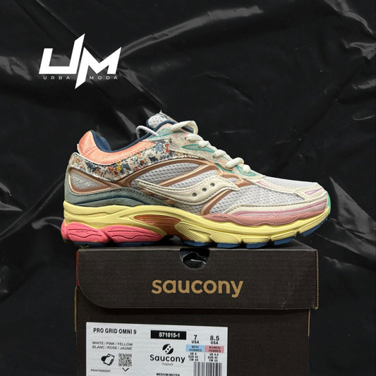 Saucony ProGrid Omni 9 White Pink Yellow