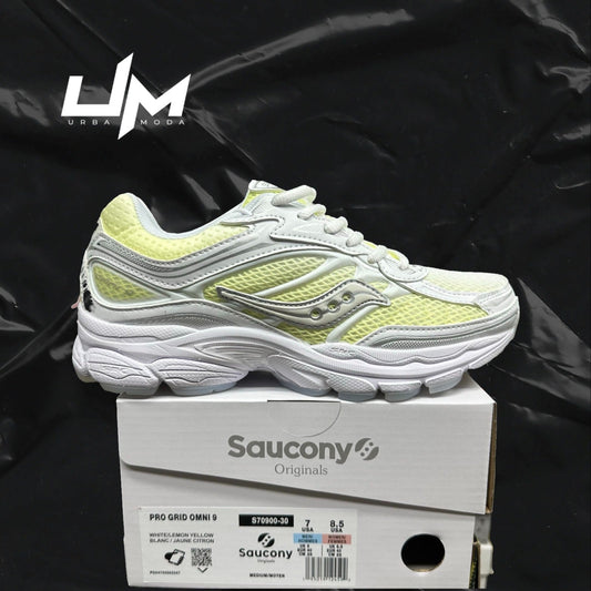 Saucony ProGrid Omni 9 White Lemon Yellow