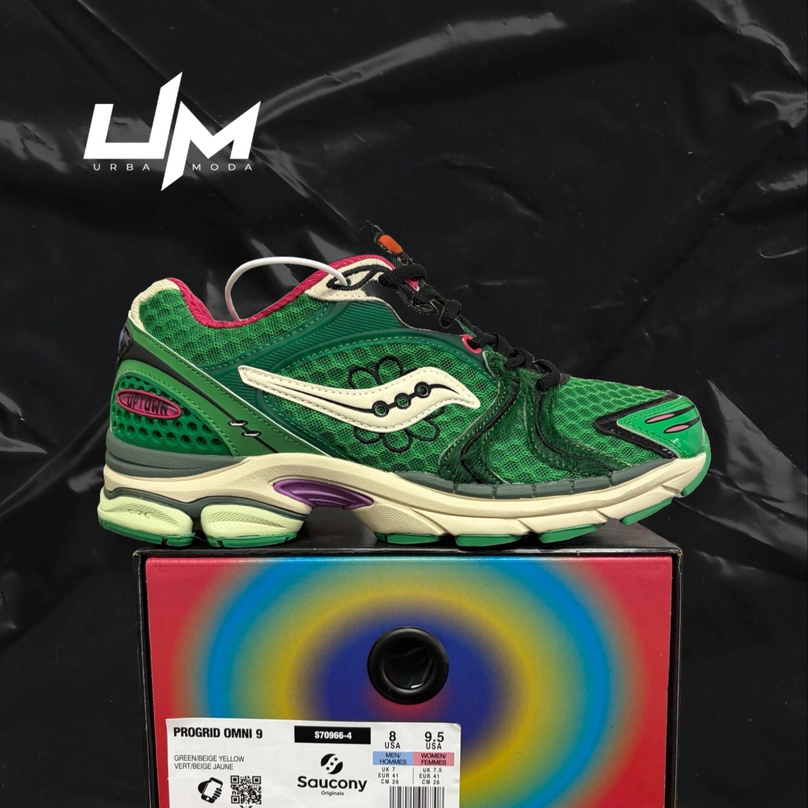 Saucony ProGrid Omni 9 Green Beige Yellow
