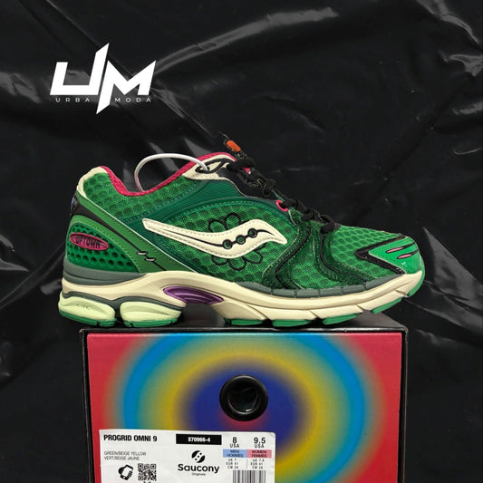 Saucony ProGrid Omni 9 Green Beige Yellow
