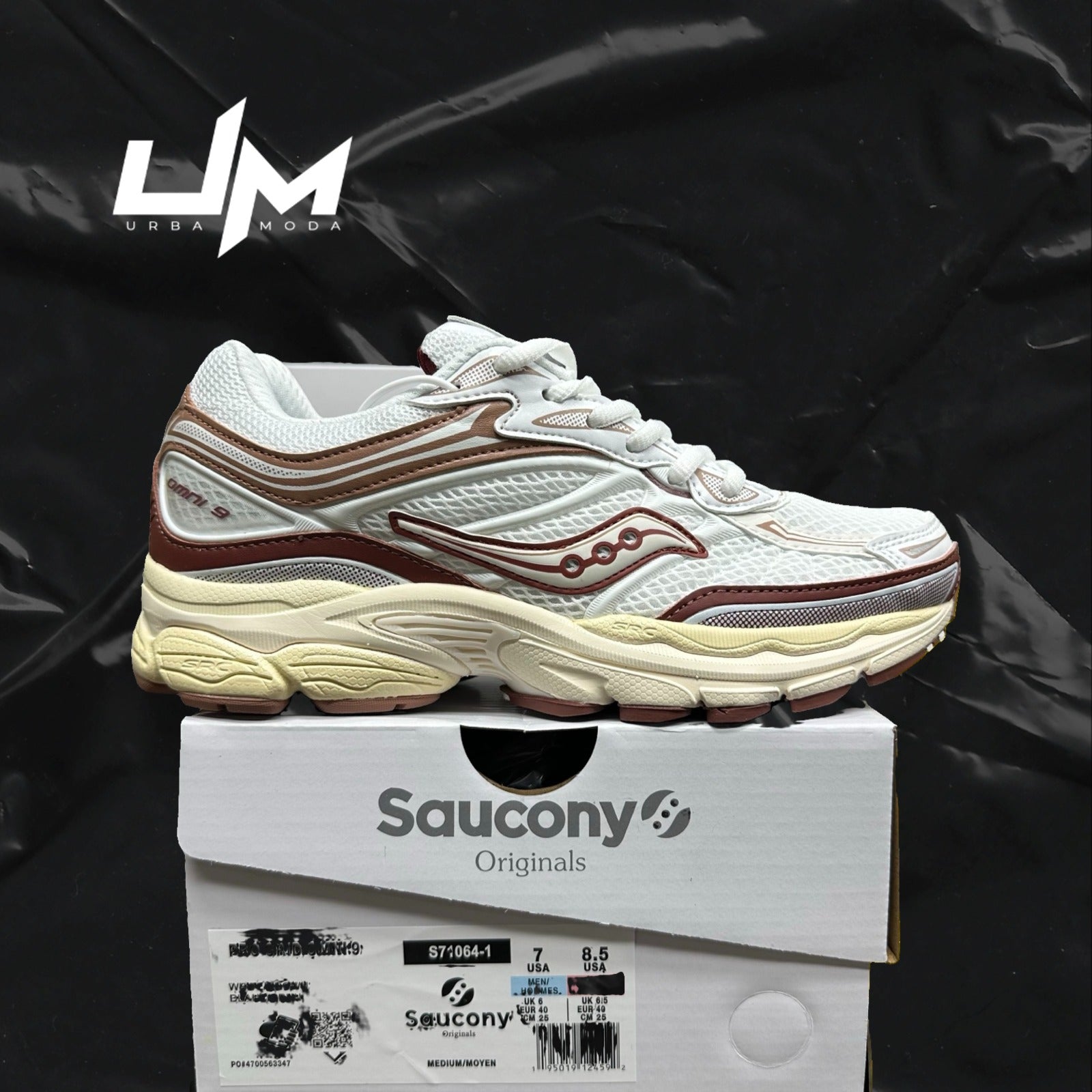 Saucony ProGrid Omni 9 White Brown