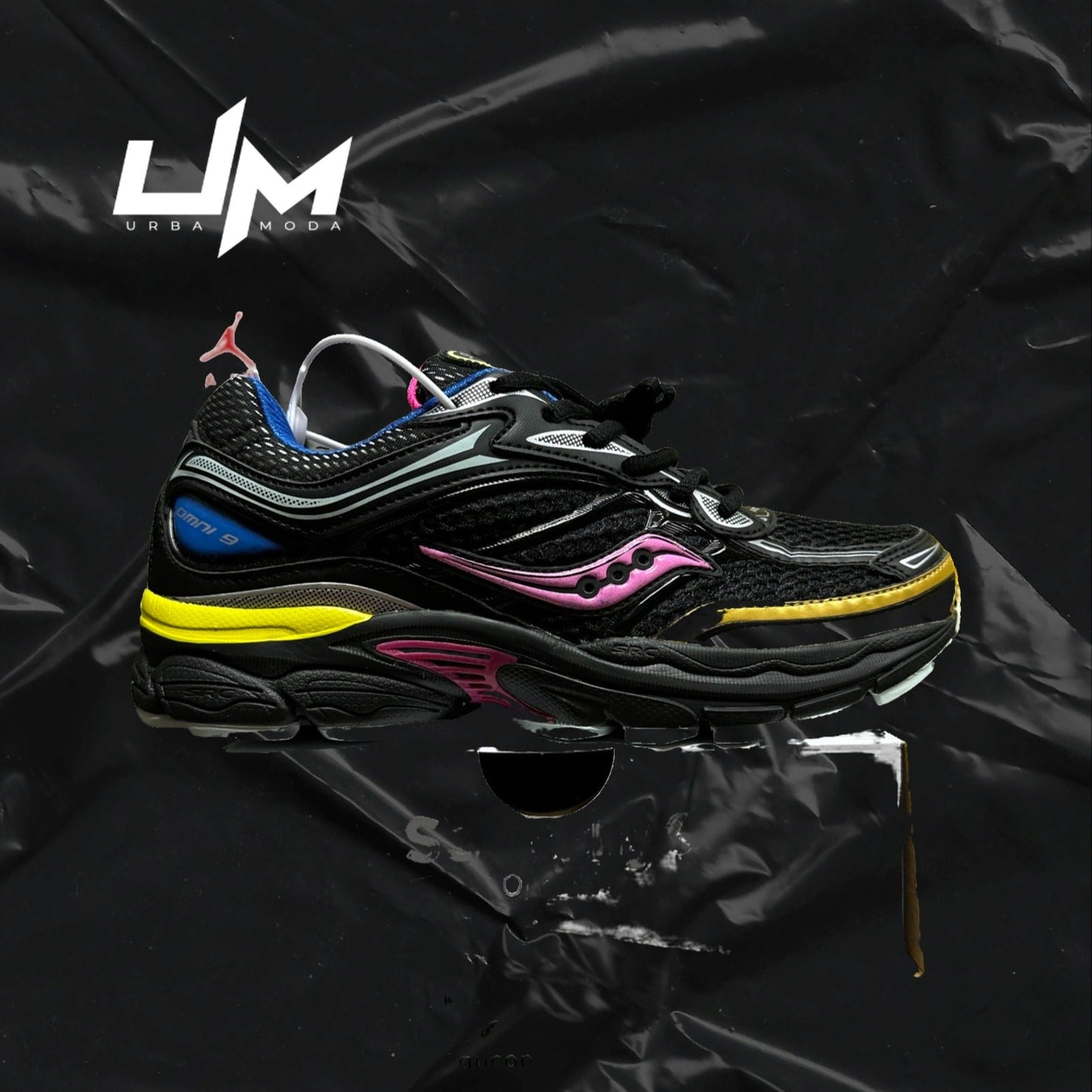 Saucony ProGrid Omni 9 Yellow Blue Pink