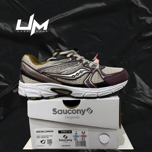 Saucony Ride Millennium Grey Burgundy