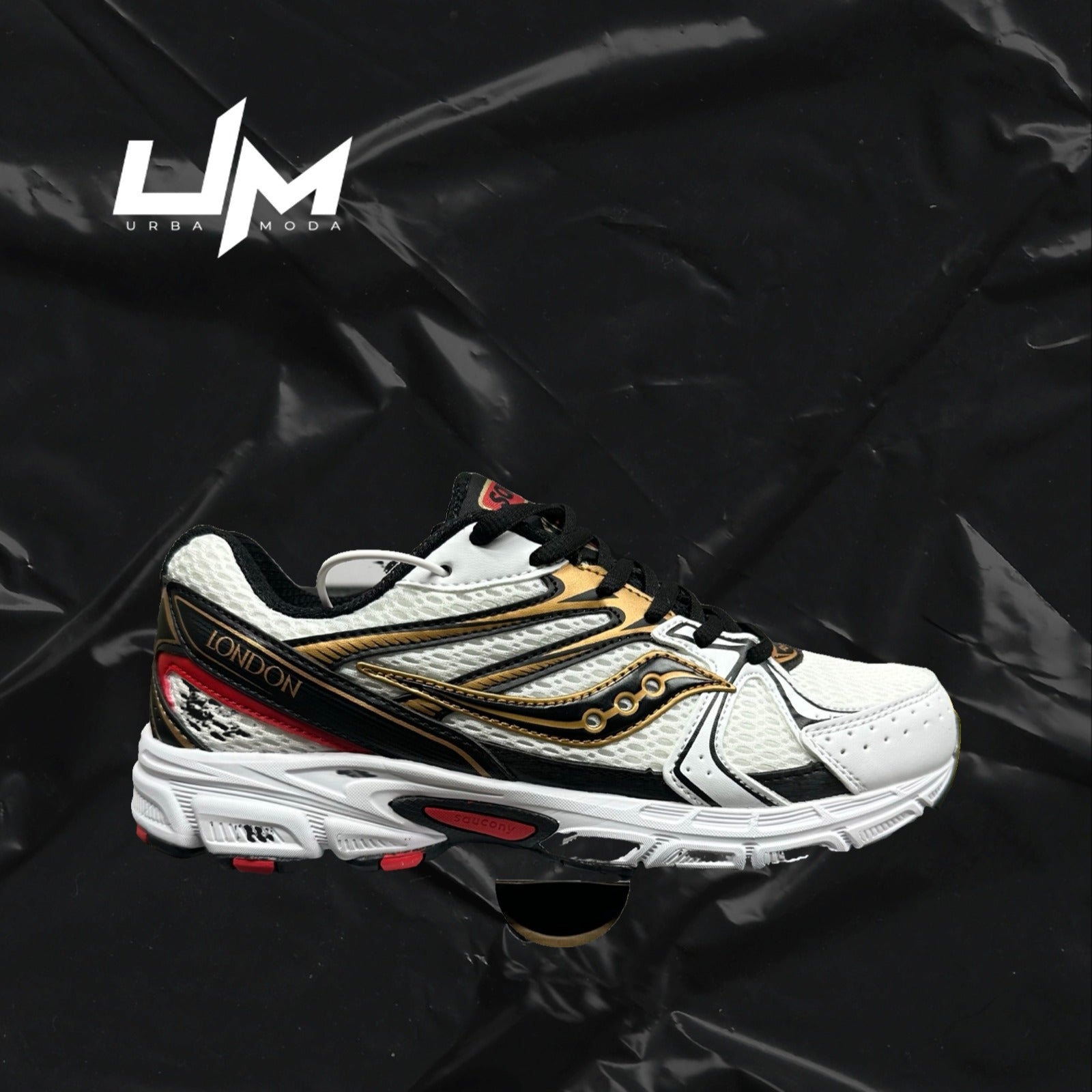 Saucony Ride Millennium White Black Bronze Gold