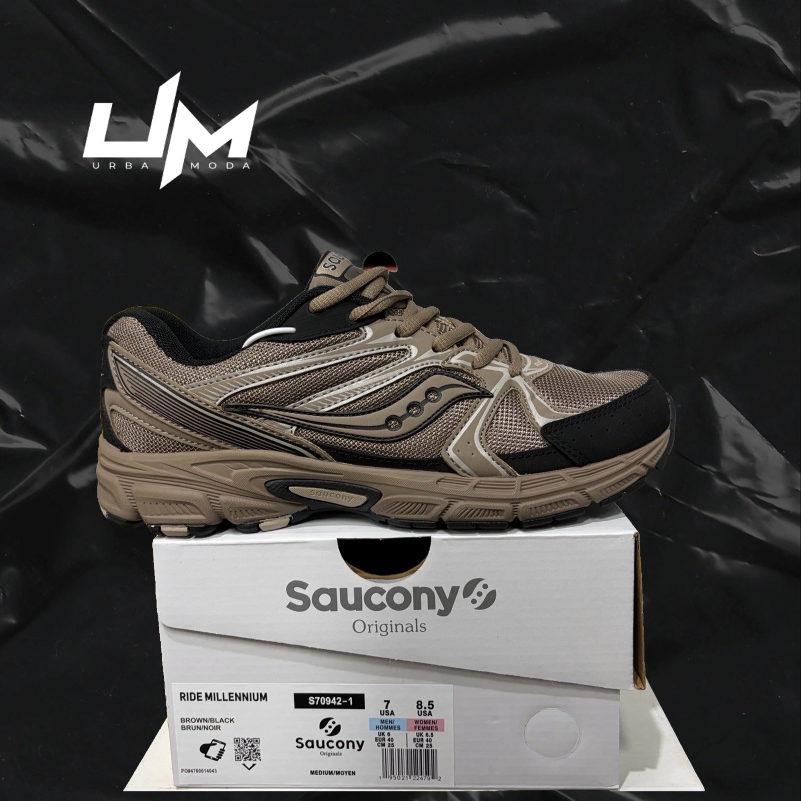 Saucony Ride Millennium Brown Black