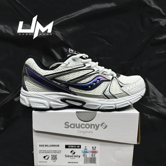Saucony Ride Millennium White Black Chameleon