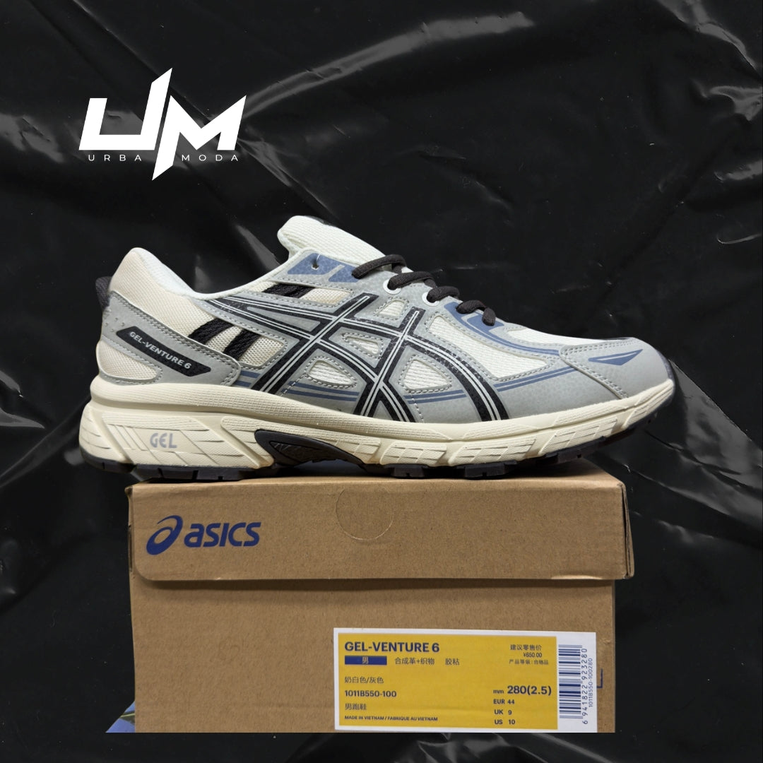 Asics Venture 6 Cream Navy Light Blue