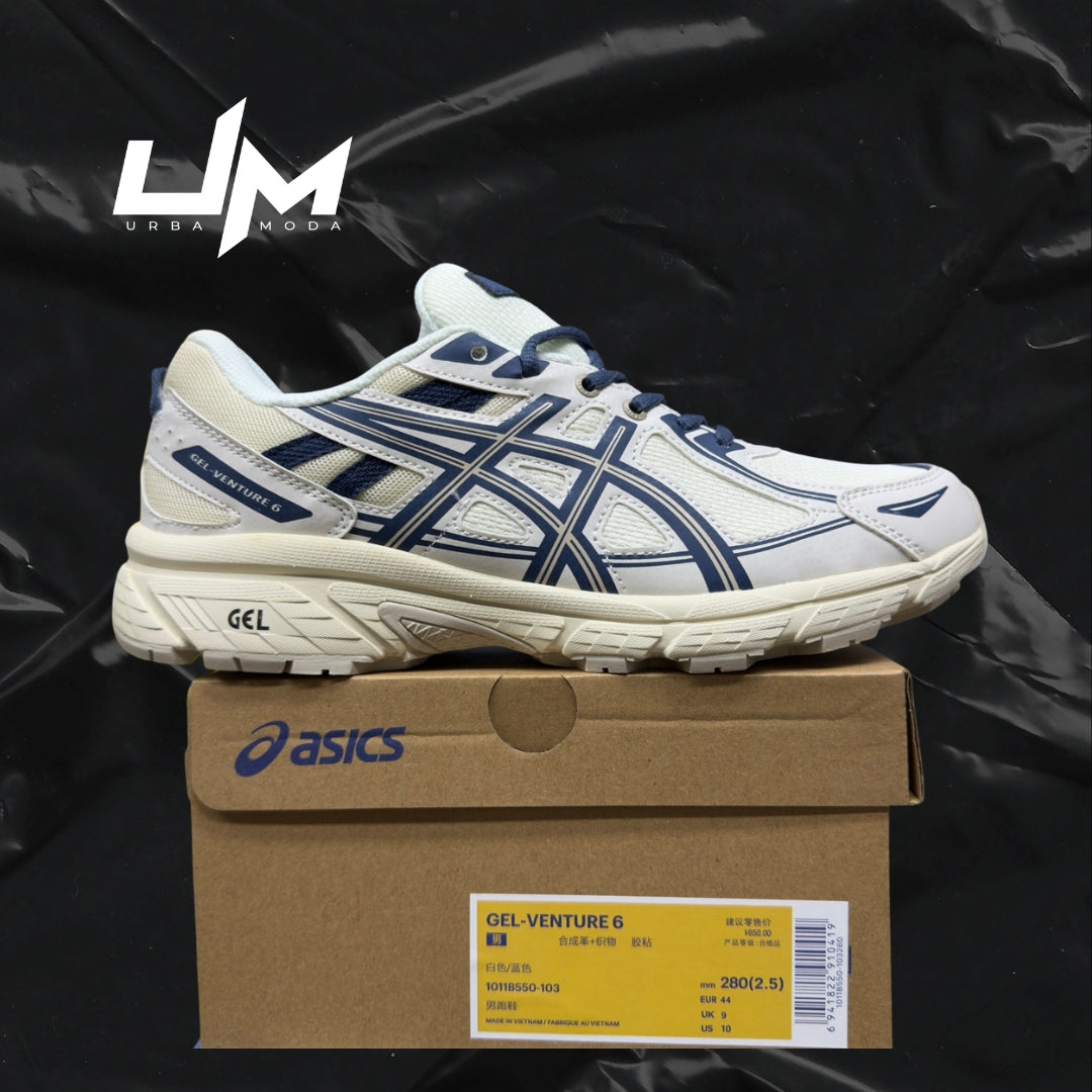 Asics Venture 6 White Navy