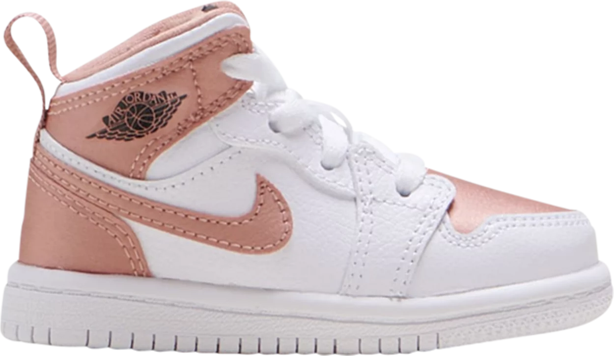 Air Jordan 1 Mid TD 'White Rose Gold'